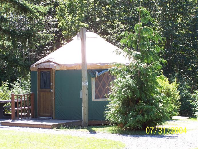 image of exterior of yurt