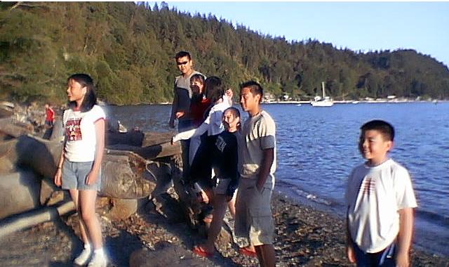 image of youths at beach