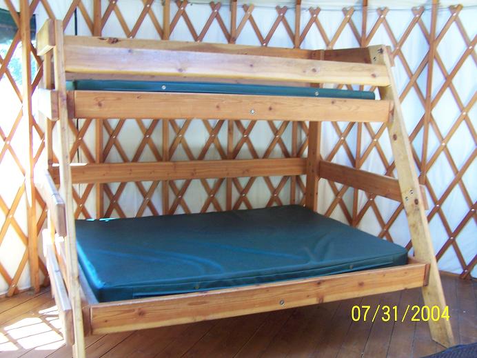 image of bunk beds in yurt